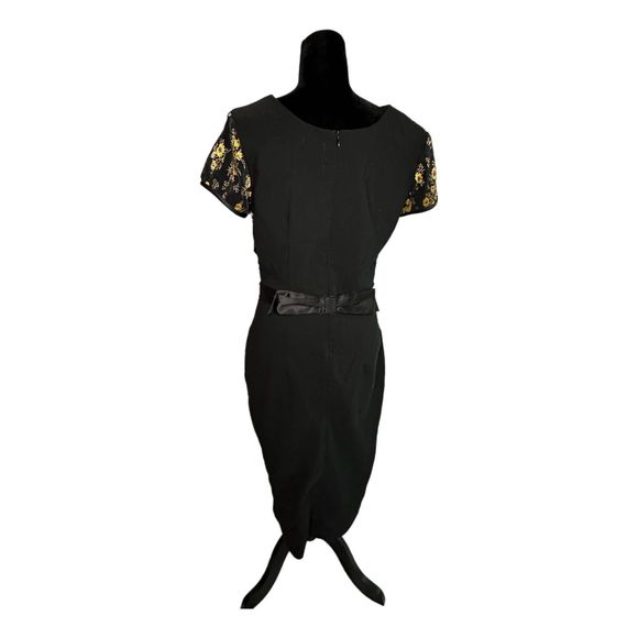 Tatyana Black and Gold Midi Dress, XL, Pre-owned - Picture 2 of 5